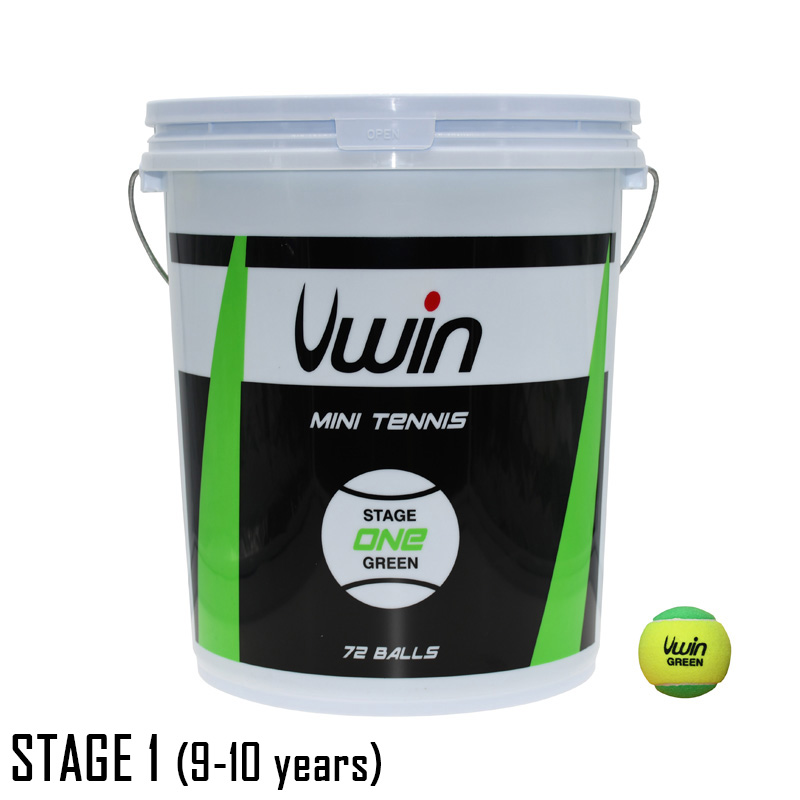 Uwin Stage 1 Tennis Balls - 25% slower (Bucket of 72)